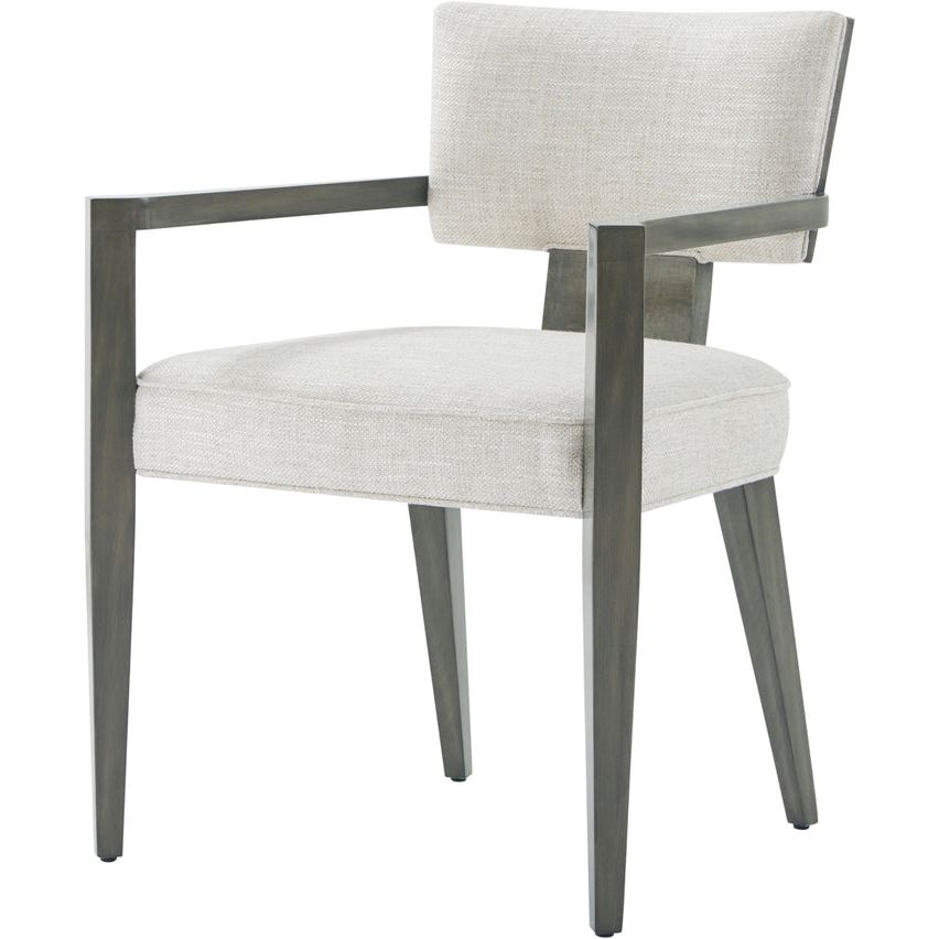 Dining Chairs Wooden Upholstered Arm Chair - Rectangle
