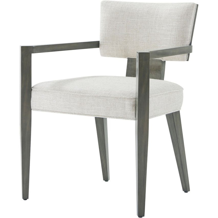 Dining Chairs Wooden Upholstered Arm Chair - Rectangle