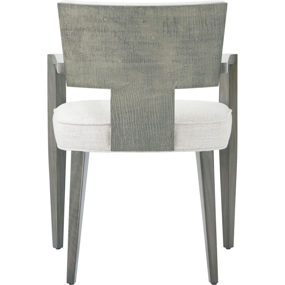Wooden Upholstered Arm Chair - Rectangle
