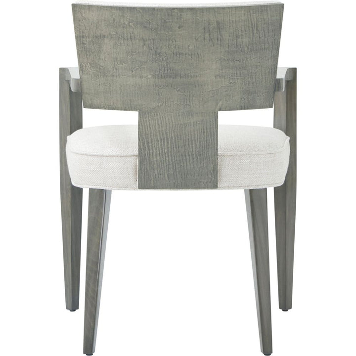 Wooden Upholstered Arm Chair - Rectangle