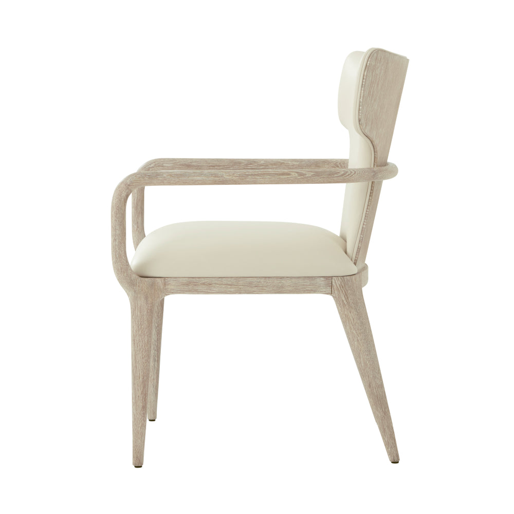 Wooden Upholstered Arm Chair