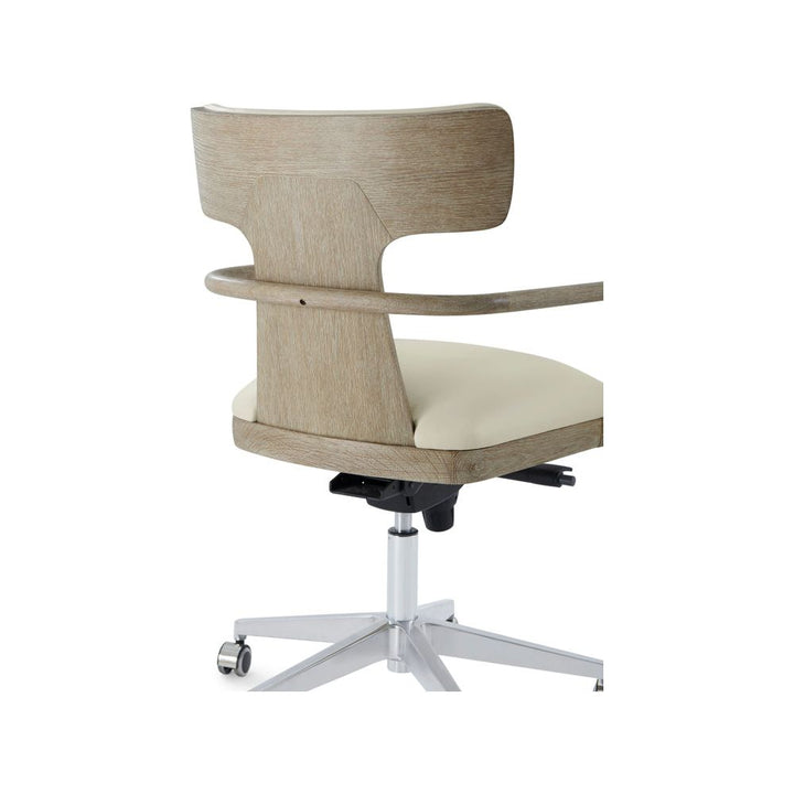 Repose Wooden Upholstered Study Chair - Grey Oak