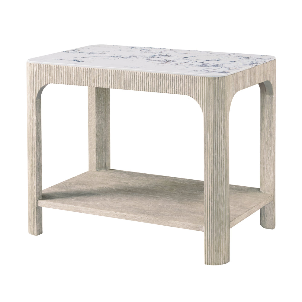 Horizon Rectangular Quartz Side Table