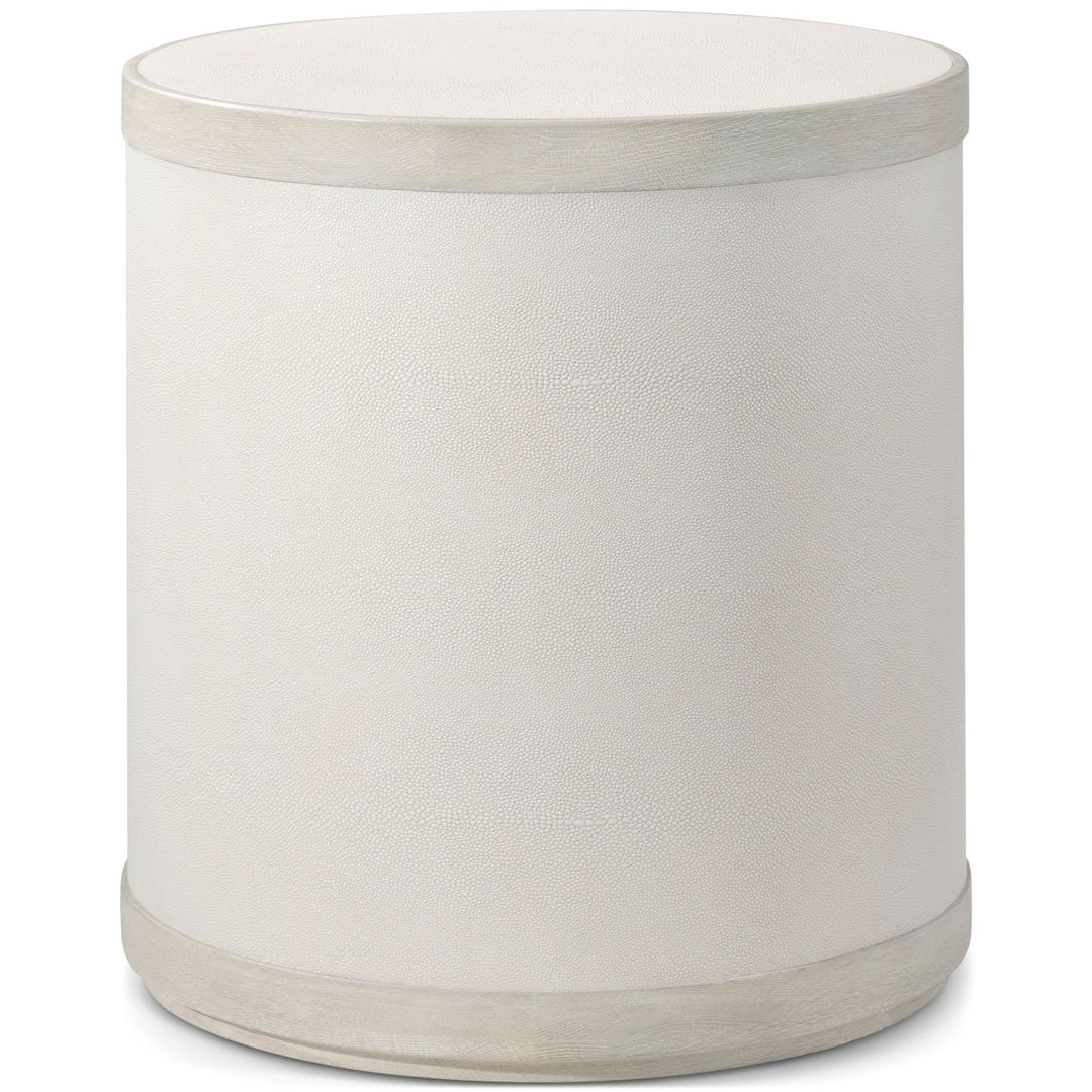 Maxwell Drum Side Table - Cashmere on Oak