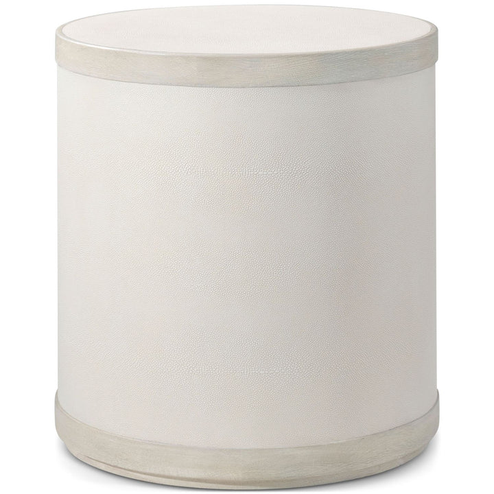Maxwell Drum Side Table - Cashmere on Oak