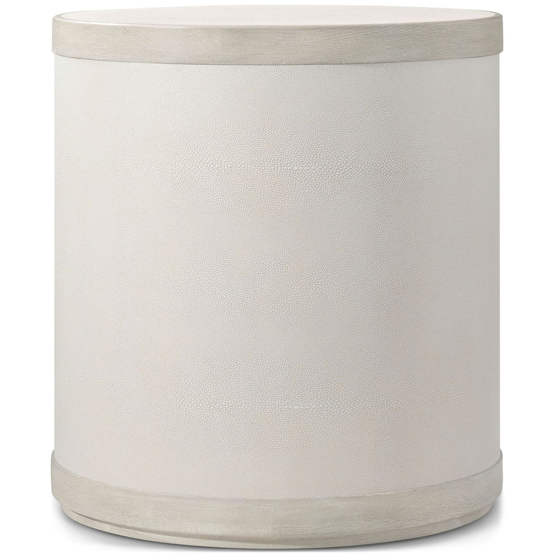Maxwell Drum Side Table - Cashmere on Oak