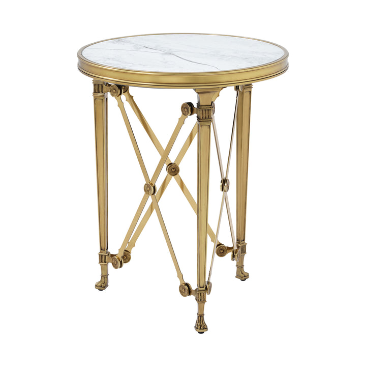 Spencer London Small Round Brass Side Table