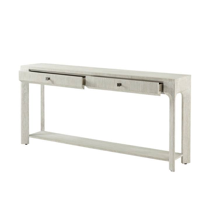 Breeze Two Drawer Console Table-Theodore Alexander-STOCKR-THEO-TA53040-Console Tables-3-France and Son