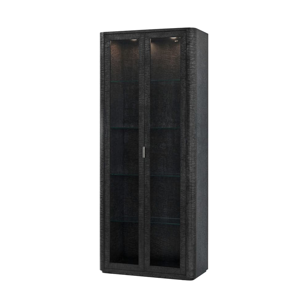 Kesden Curio Cabinet-Theodore Alexander-THEO-TA61160.C366-Bookcases & CabinetsSilent Black-2-France and Son