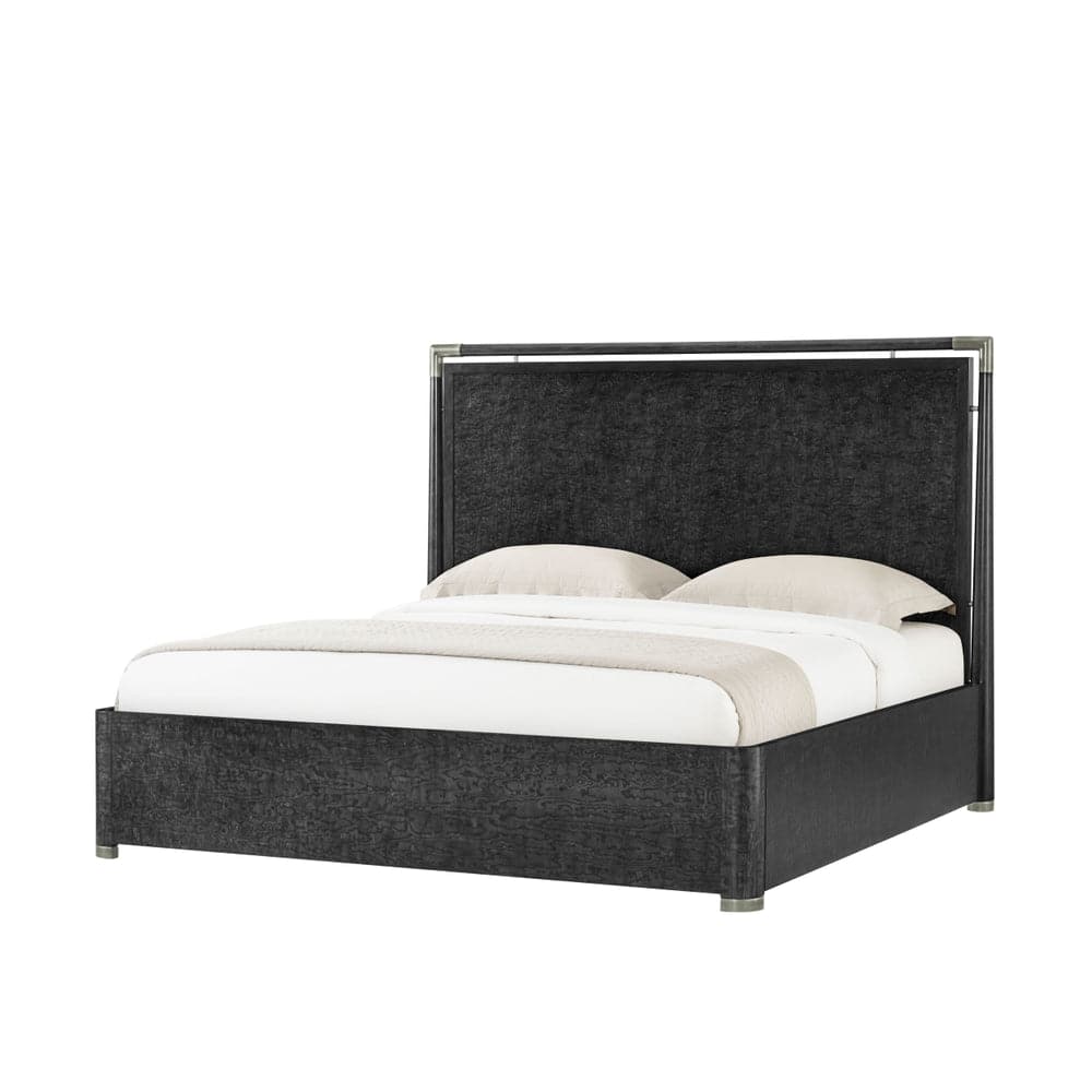 Kesden Wood Bed-Theodore Alexander-THEO-TA83057.C366-BedsSilent Black-2-France and Son