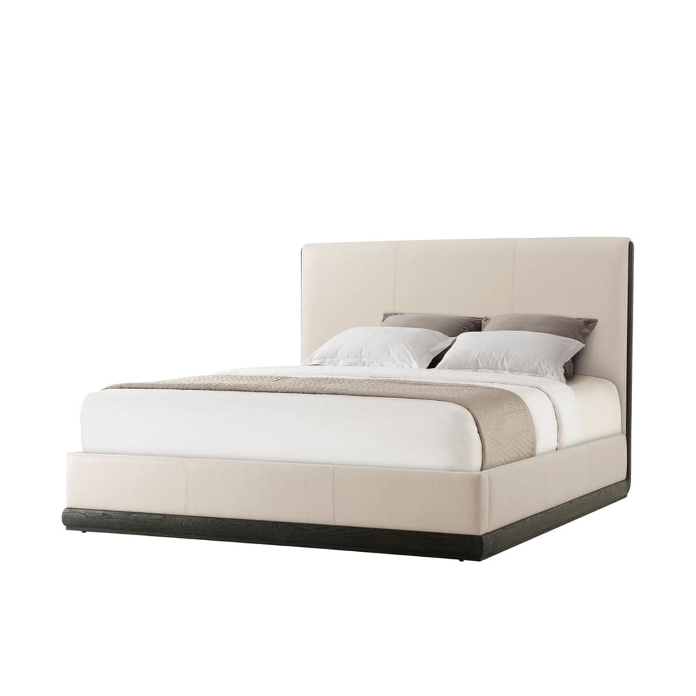 Repose Upholstered California King Bed-Theodore Alexander-THEO-TA84013.2BHH-BedsCharcoal Oak Finish-2-France and Son