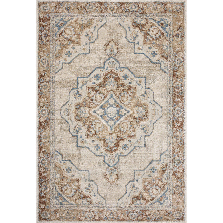 Loloi Tamryn Natural / Multi 18" x 18" Sample Rug