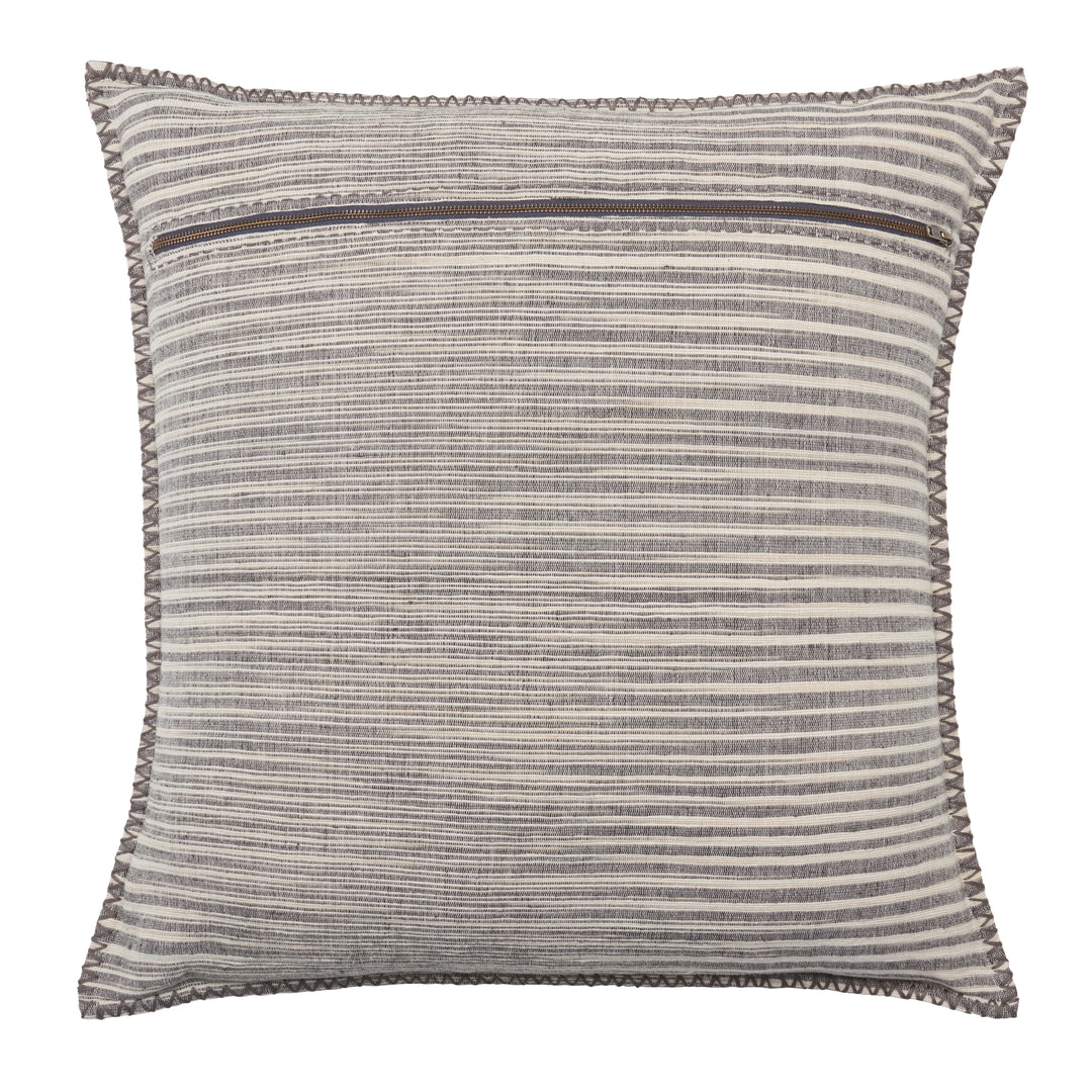 Jaipur Living Cadell Striped Gray/ Cream Pillow Cover (24" Square)