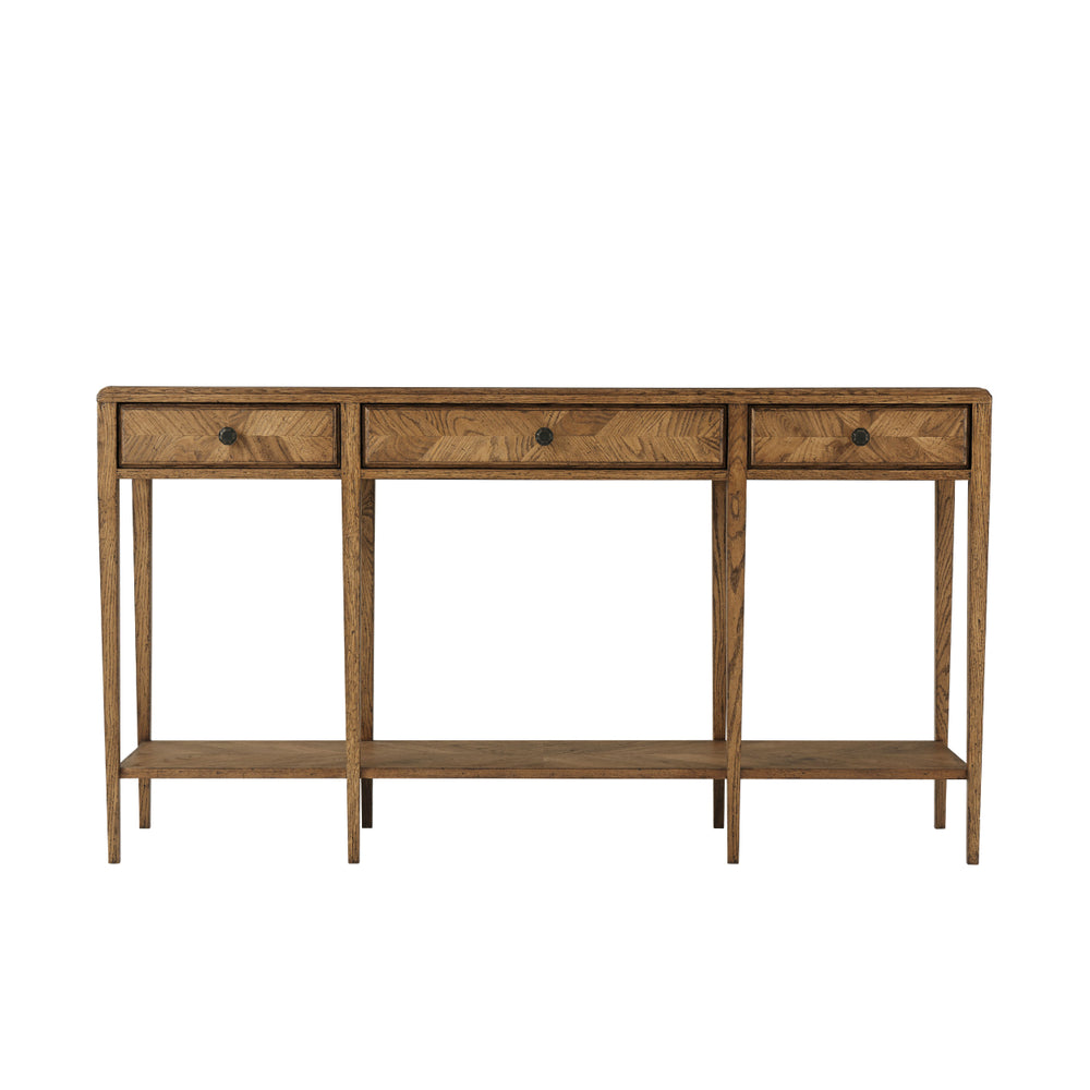 Nova Two Tiered Console Table-Theodore Alexander-THEO-TAS53036.C253-Console TablesDawn-2-France and Son