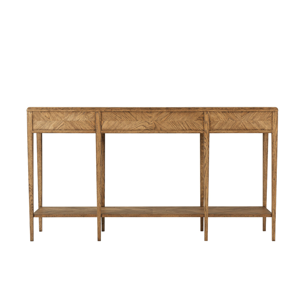 Nova Two Tiered Console Table-Theodore Alexander-STOCKR-THEO-TAS53036.C254-Console TablesDusk-6-France and Son