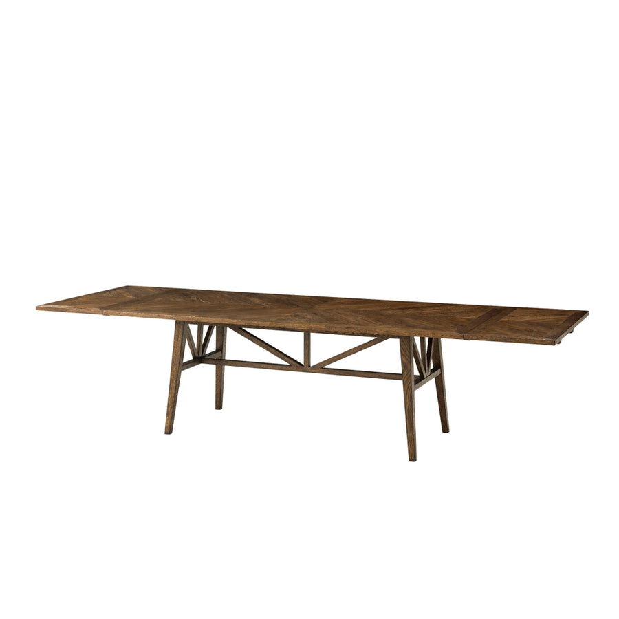 Nova Extending Dining Table Brown-Theodore Alexander-THEO-TAS54082.C254-Dining Tables-1-France and Son