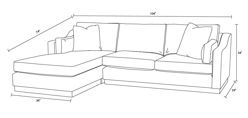 Plinthe Sectional with Chaise