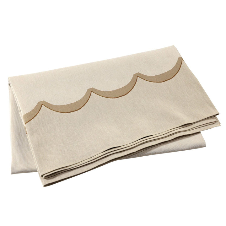 Tavola Scalloped Tablecloth - Natural