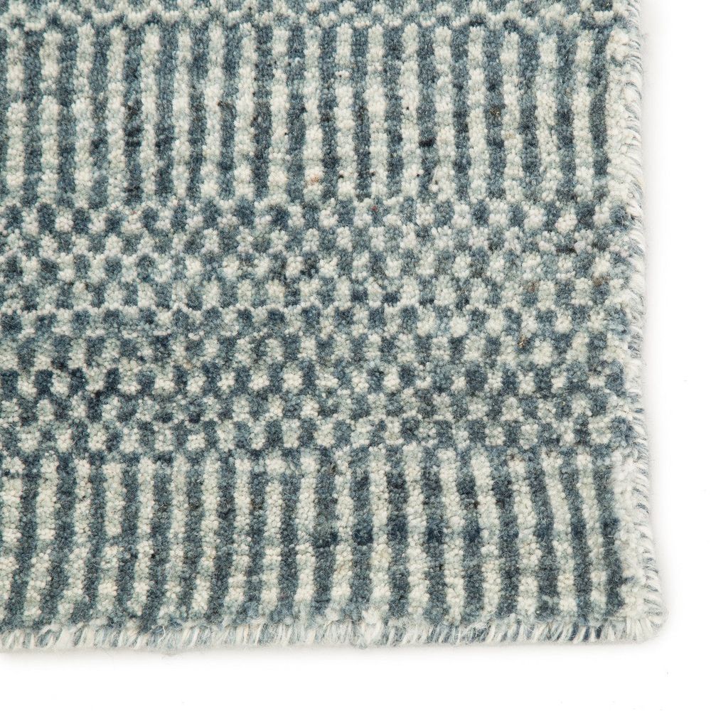 Rugs Louvre Handmade Geometric Ivory/ Dark Blue Area Rug (8'X10')