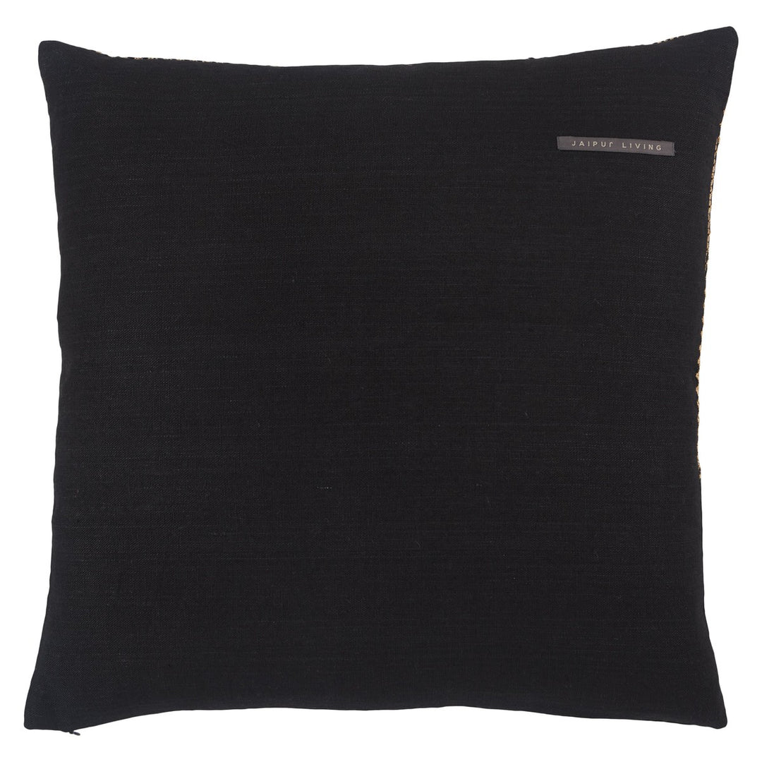 Jaipur Living Sila Geometric Light Tan/ Black Down Pillow (22" Square)