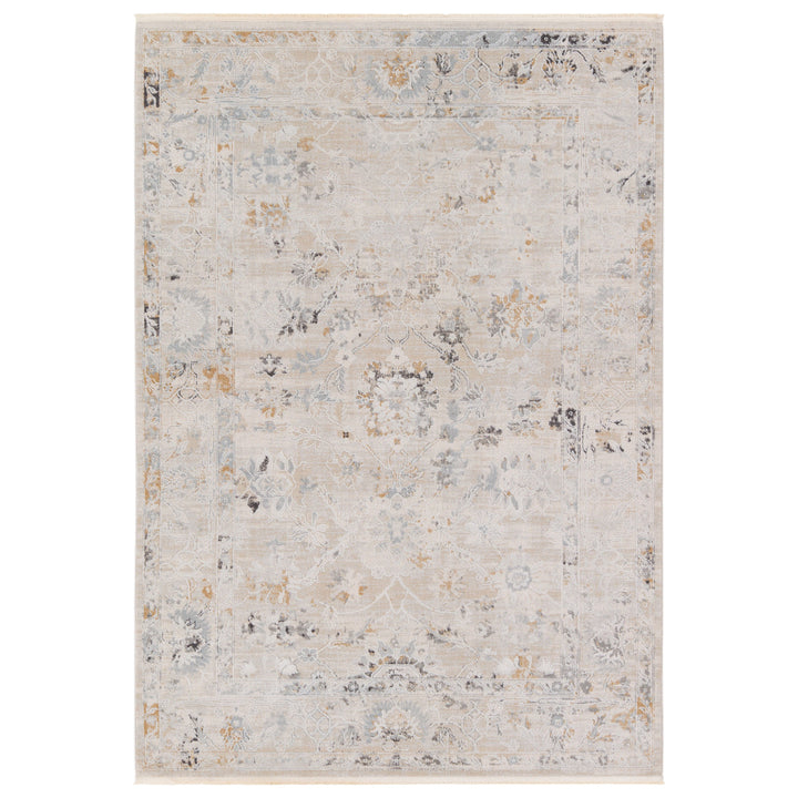 Jaipur Living Trifine Floral Gray/Cream Area Rug (6'7"X9'6")