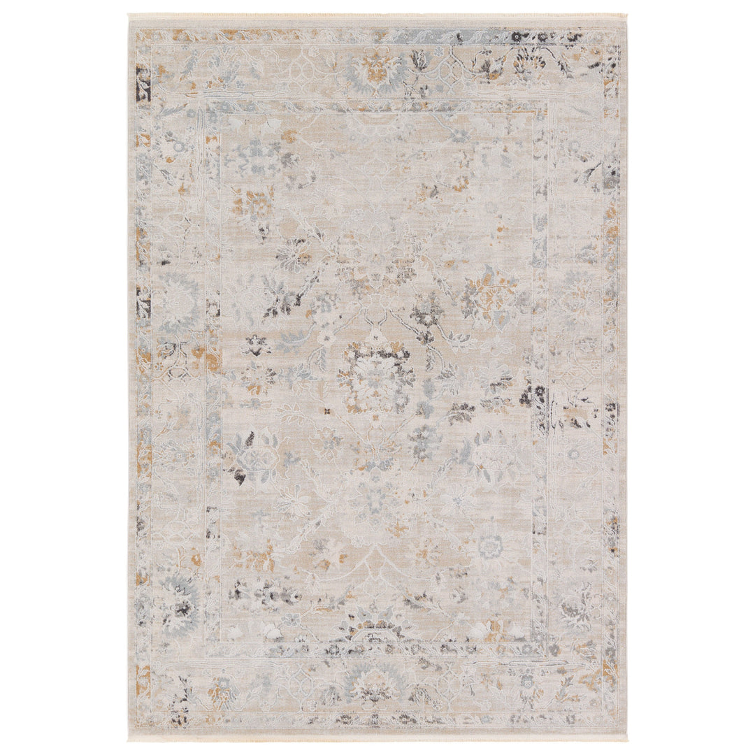 Jaipur Living Trifine Floral Gray/Cream Area Rug (5'3"X7'6")