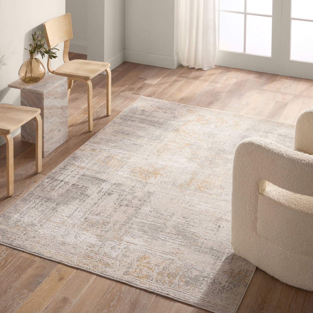 Jaipur Living Alister Abstract Cream/Gray Area Rug (6'7"X9'6")