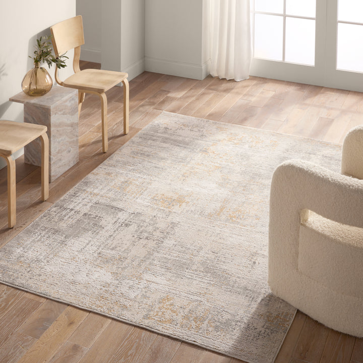 Jaipur Living Alister Abstract Cream/Gray Area Rug (6'7"X9'6")