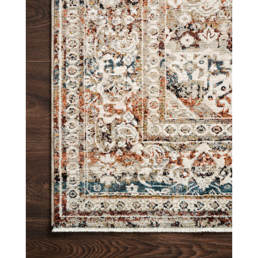 Loloi Theia Taupe / Brick 2'-10" x 12'-6" Runner Rug