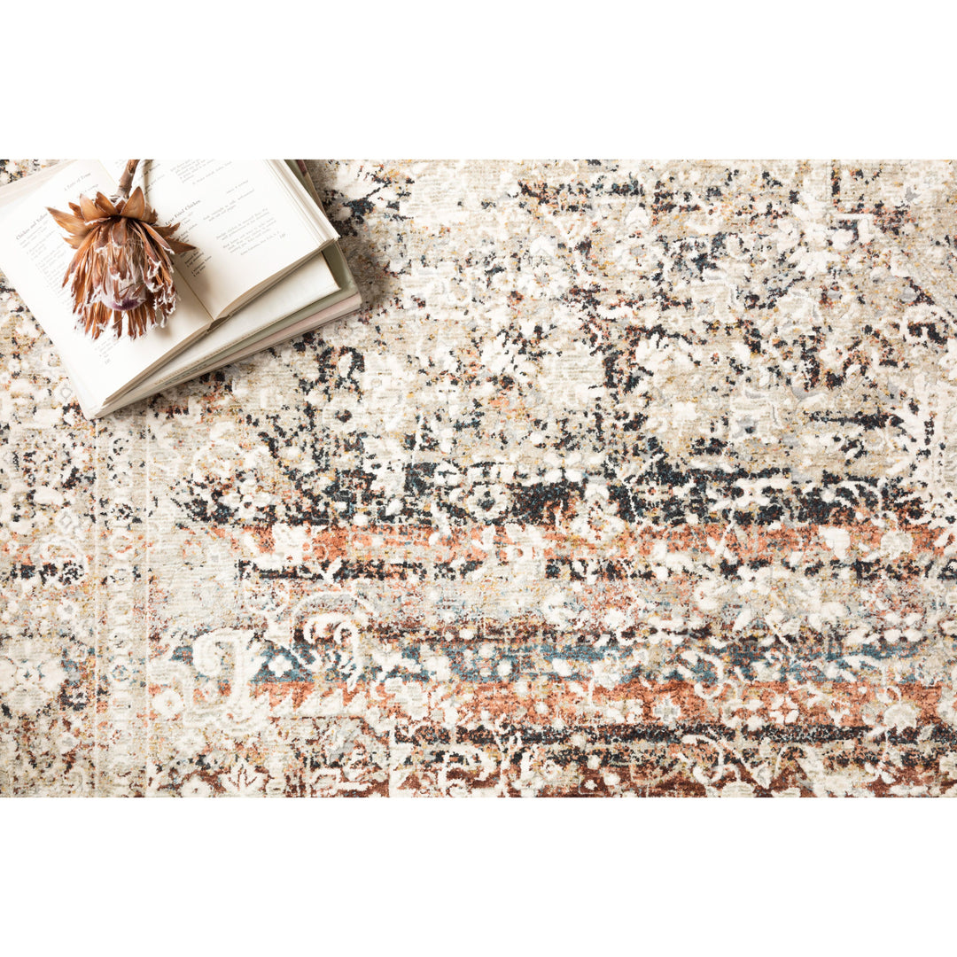 Loloi Theia Taupe / Brick 2'-10" x 8' Runner Rug