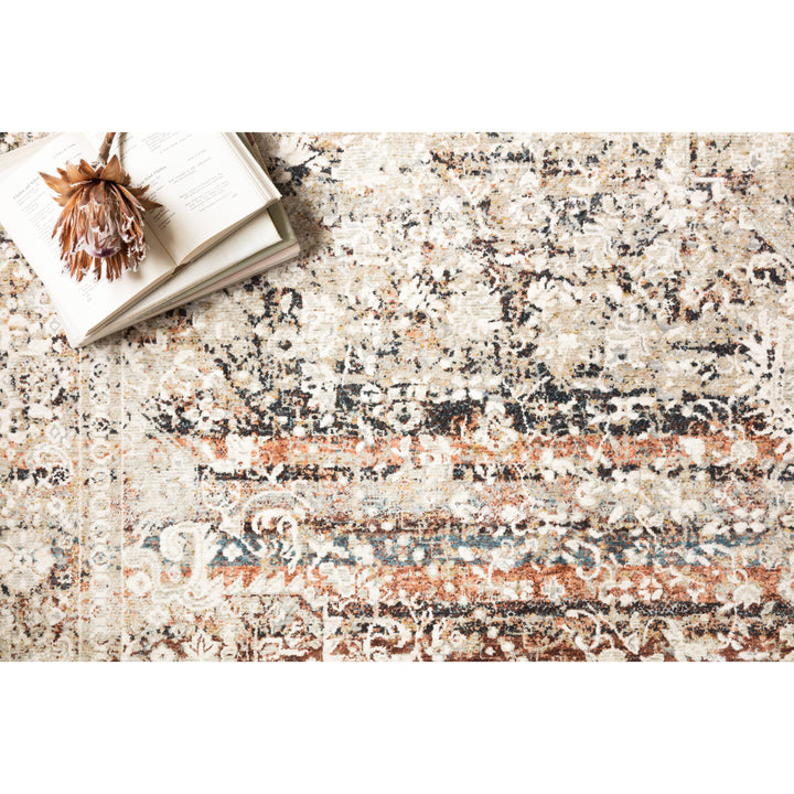 Loloi Theia Taupe / Brick 2'-10" x 8' Runner Rug