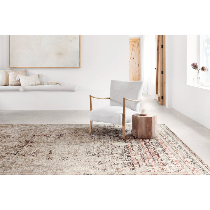 Loloi Theia Taupe / Brick 3'-7" x 5'-2" Accent Rug