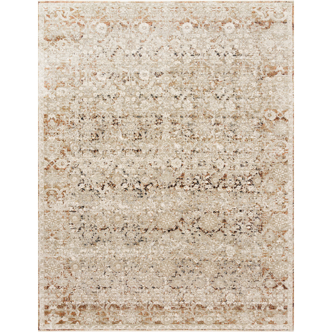 Loloi Theia Natural / Rust 18" x 18" Sample Rug