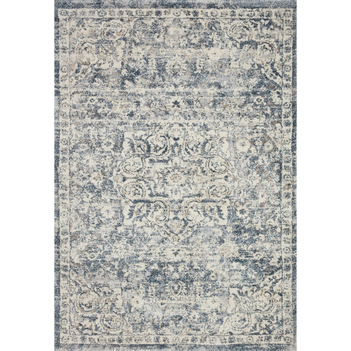 Loloi Theory Ivory / Blue 3'-7" x 5'-7" Accent Rug