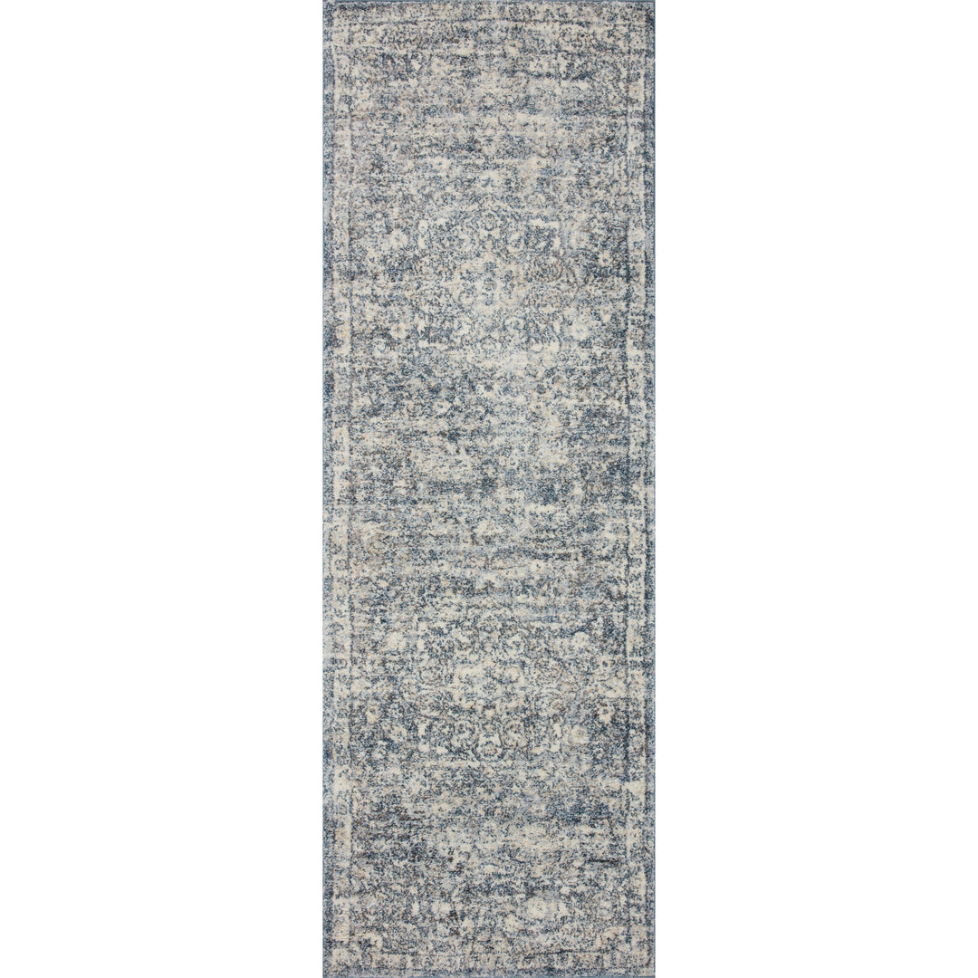 Loloi Theory Ivory / Blue 2'-7" x 13' Runner Rug