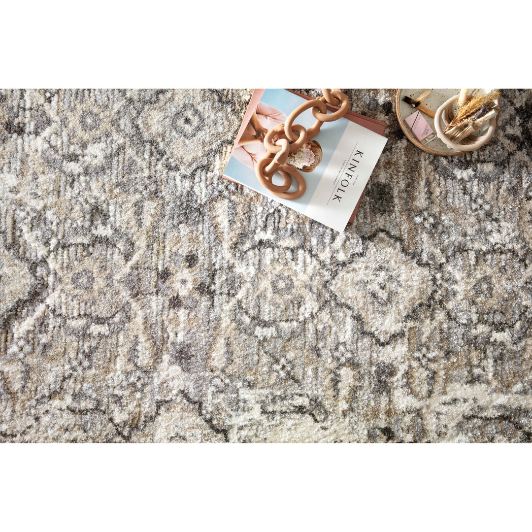 Loloi Theory Natural / Grey 2'-7" x 10'-10" Runner Rug