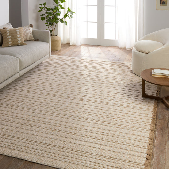 Jaipur Living Bandera Handmade Solid Cream/Beige Area Rug (2'X3')