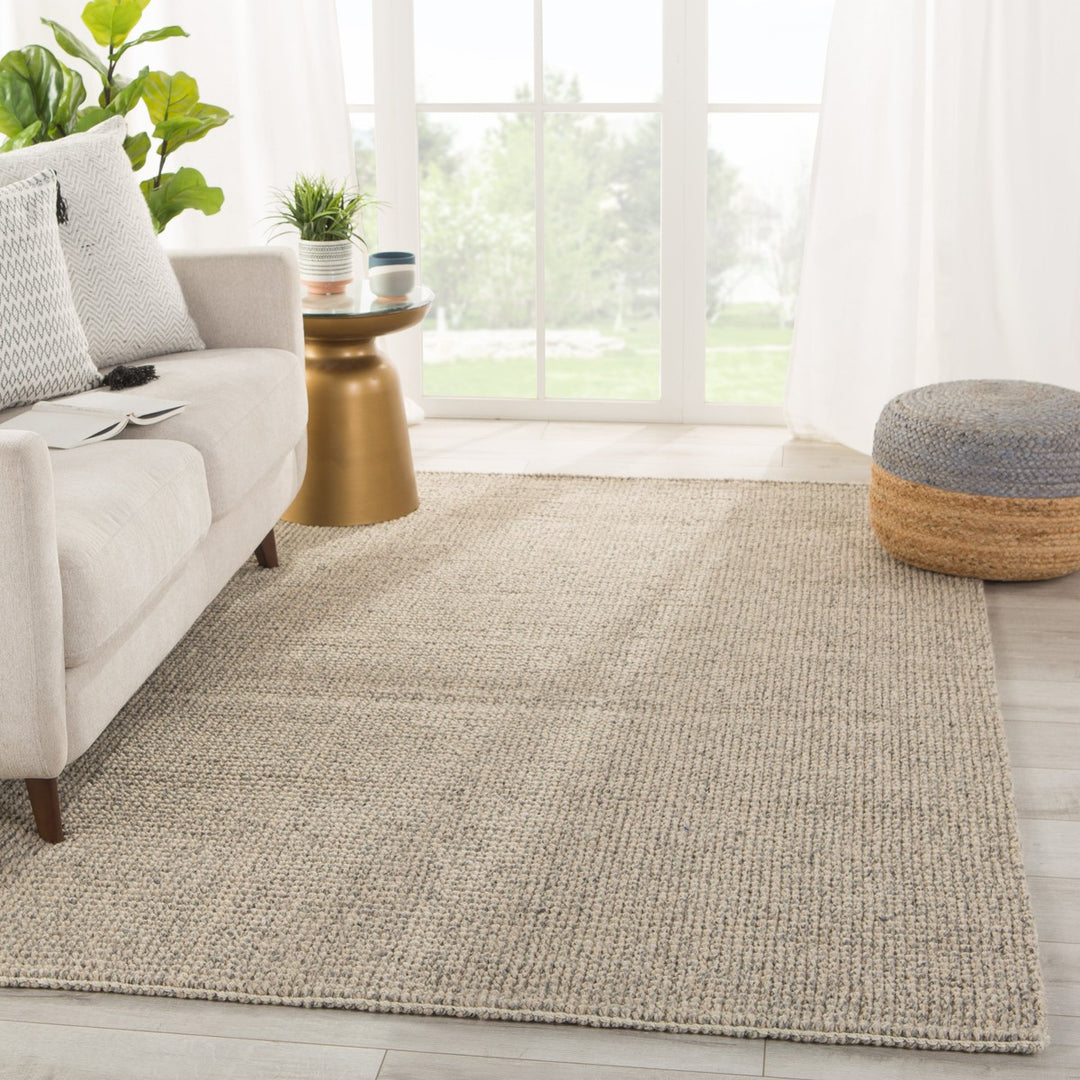 Jaipur Living Chael Natural Solid Gray/ Beige Area Rug (8'X10')