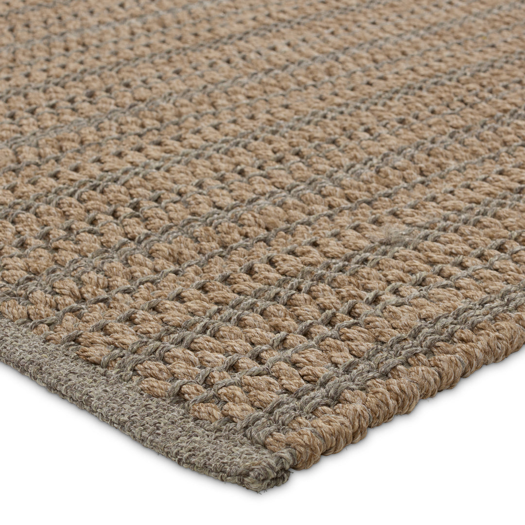 Jaipur Living Elmas Handmade Indoor/Outdoor Striped Tan/Gray Area Rug (4'X6')