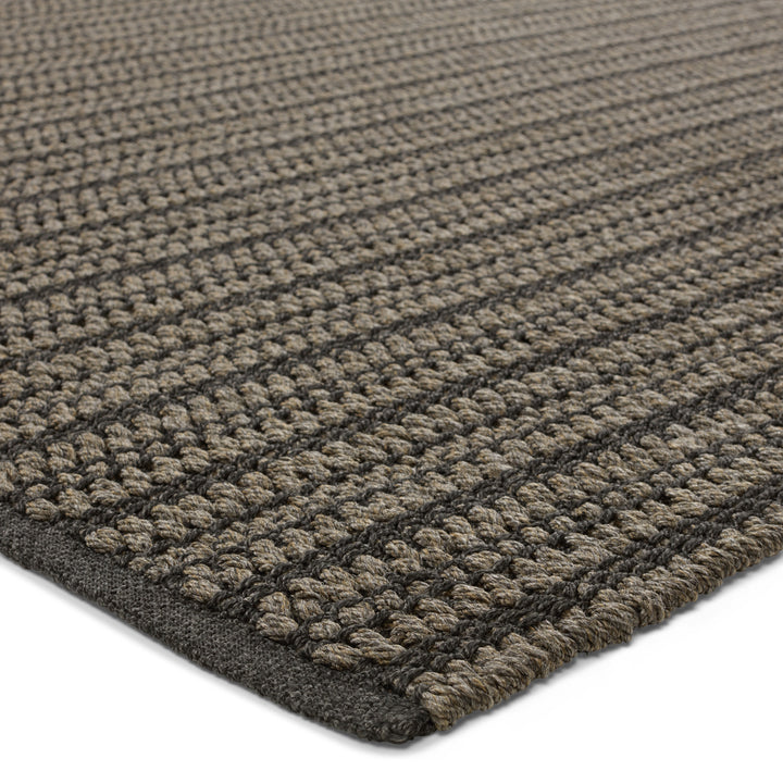 Jaipur Living Elmas Handmade Indoor/Outdoor Striped Gray/Charcoal Area Rug (4'X6')