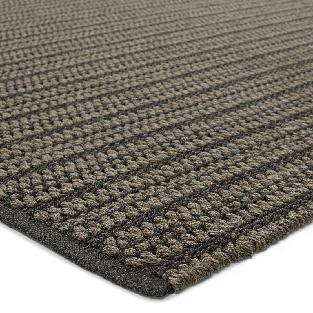 Jaipur Living Elmas Handmade Indoor/Outdoor Striped Gray/Charcoal Area Rug (9'X12')