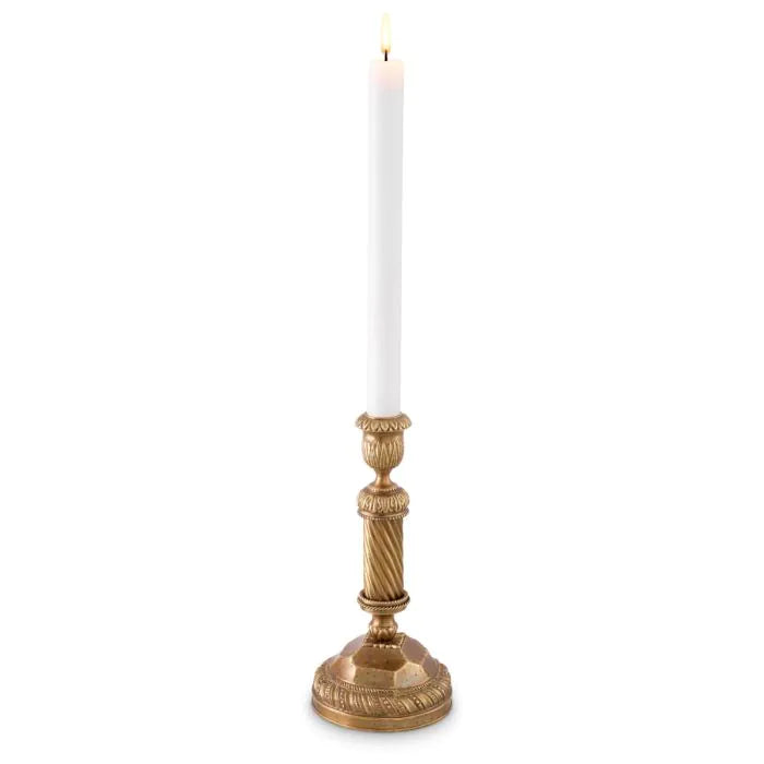 Candle Holder Carnier vintage brass finish S