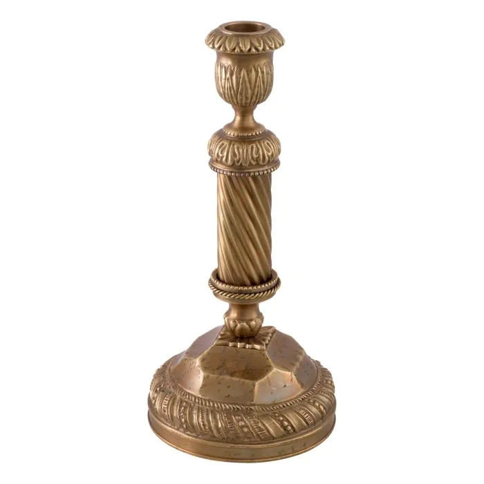 Candle Holder Carnier vintage brass finish S