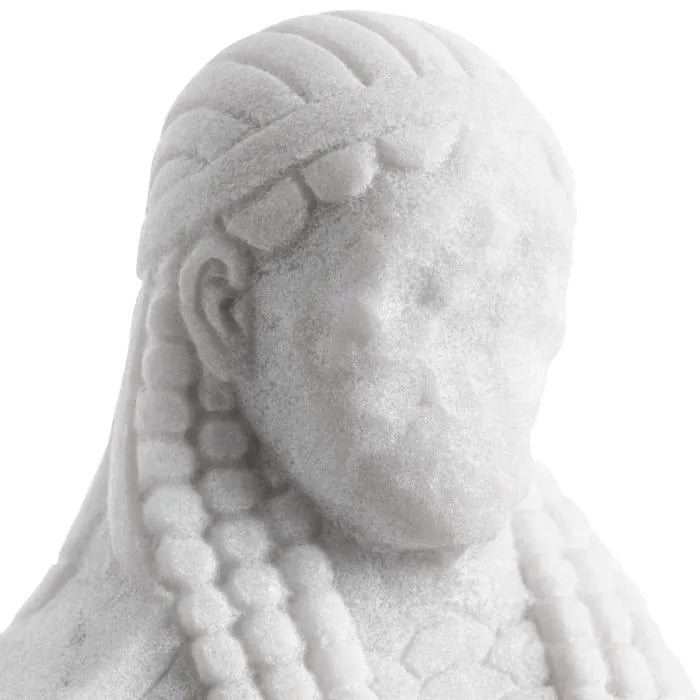 Object Sphinx white marble set of 2
