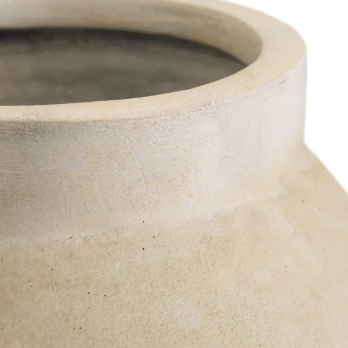 Vase Moon Jar sandstone finish L