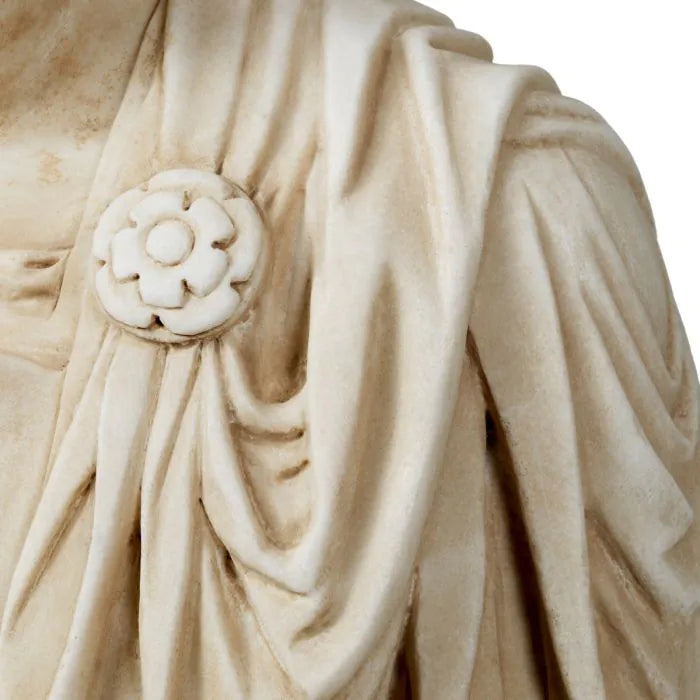 Bust of Julius Caesar marble antique look