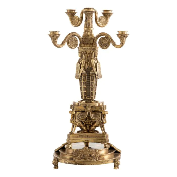 Candle Holder Decaix vintage brass finish