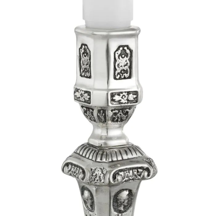 Candle Holder Berain antique silver finish