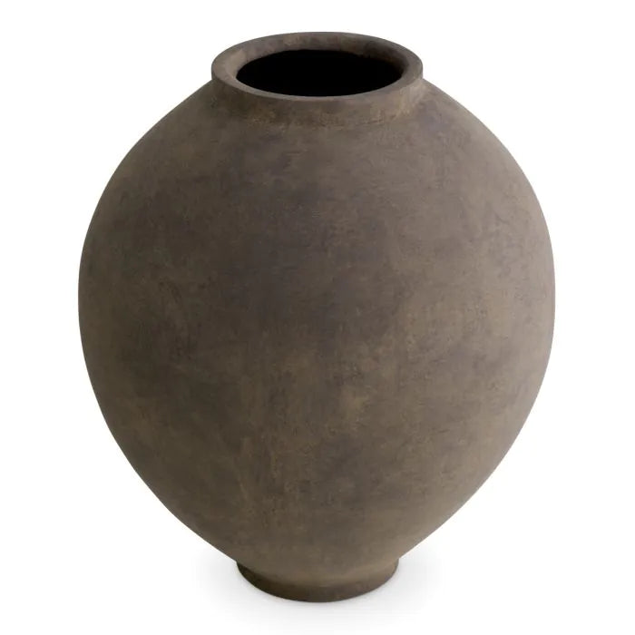 Vase Moon Jar taupe finish M