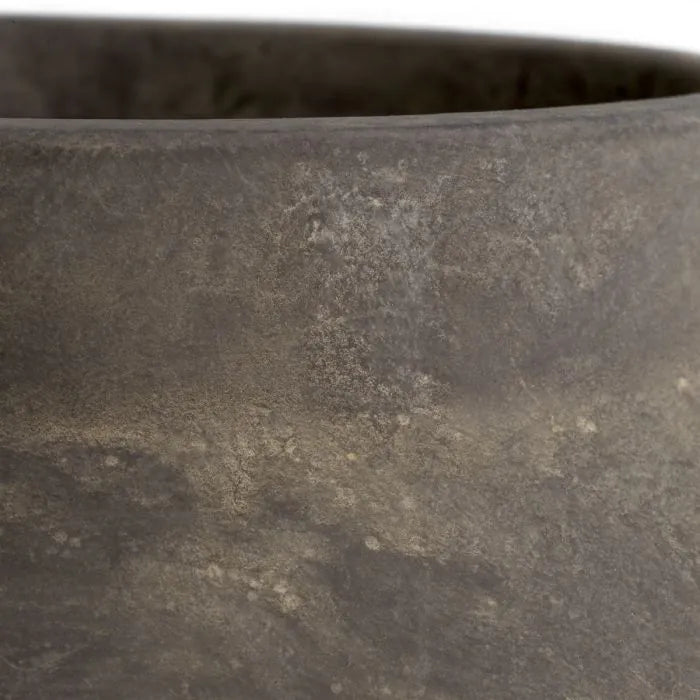 Vase Moon Jar taupe finish L